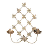Clayre & Eef | Wandlamp Beige, Goudkleurig 43x16x55 cm E14/max 2x25W | 5LMP348