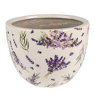 Clayre & Eef | Bloempot Binnen Paars Beige ø 20x15 cm | 6CE1553M