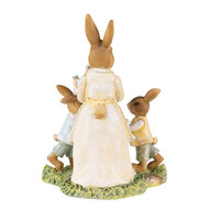 Clayre & Eef | Decoratie beeld Konijnen Geel Bruin 12x8x15 cm | 6PR3854