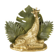Clayre & Eef | Decoratie Beeld Giraf Goudkleurig 24x10x19 cm | 6PR3818
