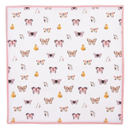 Clayre &amp; Eef   | Servetten Katoen Set van 6 Beige Roze 40x40 cm | BPD43