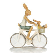 Clayre & Eef | Decoratie Konijn Wit, Beige 18x7x22 cm | 6PR3869