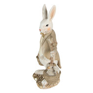 Clayre & Eef | Decoratie beeld Konijn Beige, Bruin 12x6x17 cm | 6PR3872