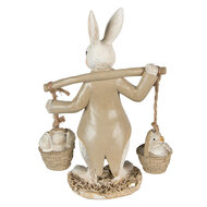 Clayre & Eef | Decoratie beeld Konijn Beige, Bruin 12x6x17 cm | 6PR3872