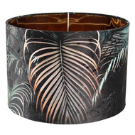 Clayre & Eef | Lampenkap Hanglamp Zwart, Groen ø 34x24 cm / E27 | 6LAK0495
