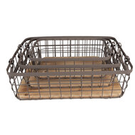 Clayre & Eef | Opbergmand Grijs, Bruin 38x28x11 / 33x23x10 / 28x18x9 cm | 6Y5251