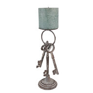 Clayre & Eef | Kandelaar Grijs 13x11x33 cm | 6Y5423