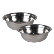 Clayre & Eef | Voerbak Hond Kat Grijs 40x22x18 cm / 2x500 ml | 6H2268