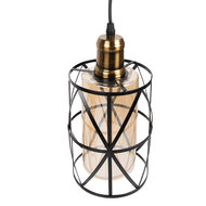 Clayre & Eef | Hanglamp Zwart ø 35x110 cm / E27/max 3x40W | 6LMP756
