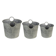 Clayre & Eef | Planthouder Groen ø 32x25 / ø 29x23 / ø 26x21 cm | 6Y4878