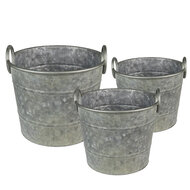 Clayre & Eef | Planthouder Groen ø 32x25 / ø 29x23 / ø 26x21 cm | 6Y4878