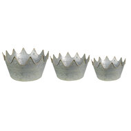 Clayre & Eef | Planthouder Groen ø 43x21 / ø 40x20 / ø 33x18 cm | 6Y4879