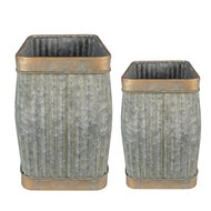 Clayre & Eef | Planthouder Groen 38x27x39 / 32x21x31 cm | 6Y4880