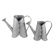 Clayre & Eef | Decoratie Gieter Grijs 40x16x29 / 32x14x24 cm | 6Y4885