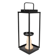Clayre & Eef | Kandelaar Zwart 15x15x50/57 /15x15x40/46 cm | 50691