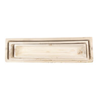 Clayre & Eef | Serveerschaal Set van 3 Bruin 70x20x9 / 66x15x7 / 61x11x6 cm | 5H0559