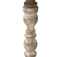 Clayre & Eef | Kandelaar Wit ø 17x51 cm | 6H2187