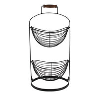 Clayre & Eef | Rek met manden Zwart 27x19x57 cm | 6Y5410
