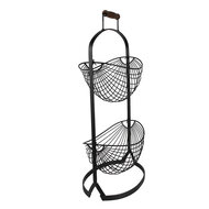 Clayre & Eef | Rek met manden Zwart 27x19x57 cm | 6Y5410