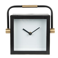 Clayre & Eef | Tafelklok Zwart, Wit 19x5x19 cm / 1xAA | 6KL0789