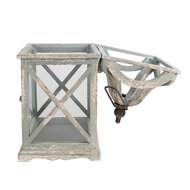 Clayre & Eef | Lantaarns Set van 2 Grijs 33x33x73 / 25x25x56 cm | 50742