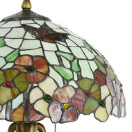 Clayre &amp; Eef   | Tiffany Tafellamp Beige, Rood &oslash; 40x63 cm E27/max 2x60W | 5LL-5981