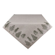 Clayre & Eef | Tafelkleed Kerst Beige Groen 150x250 cm | NPT05