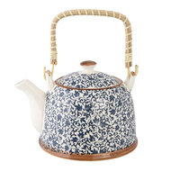 Clayre & Eef | Theepot met Filter Blauw 18x14x12 cm / 700 ml | 6CETE0005