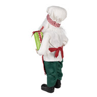 Clayre & Eef | Kerstdecoratie Kerstman Rood 26x16x46 cm | 65215