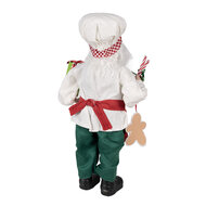 Clayre & Eef | Kerstdecoratie Kerstman Rood 26x16x46 cm | 65215