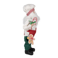 Clayre & Eef | Kerstdecoratie Kerstman Rood 26x16x46 cm | 65215