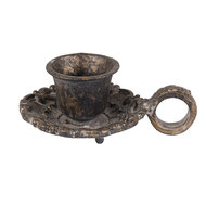 Clayre & Eef | Kandelaar Bruin 9x6x4 cm | 6Y2595