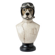 Clayre & Eef | Decoratie Buste hond Wit 24x26x51 cm | 6PR1161