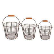 Clayre & Eef | Bruin ø 21x16 / ø 18x14 / ø 15x13 cm | 6Y5258