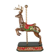 Clayre & Eef | Decoratie Beeld Hert Bruin, Groen 35x18x56 cm | 6PR3922