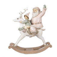 Clayre & Eef | Kerstdecoratie Kerstman Roze 21x8x23 cm | 6PR3939