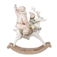 Clayre & Eef | Kerstdecoratie Kerstman Roze 21x8x23 cm | 6PR3939