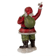 Clayre & Eef | Kerstdecoratie Beeld Kerstman Rood 13x10x23 cm | 6PR3948