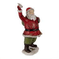 Clayre & Eef | Kerstdecoratie Beeld Kerstman Rood 13x10x23 cm | 6PR3948