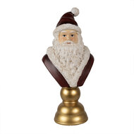 Clayre & Eef | Kerstdecoratie Kerstman Rood Wit 19x15x40 cm | 6PR3949