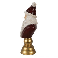 Clayre & Eef | Kerstdecoratie Kerstman Rood Wit 19x15x40 cm | 6PR3949