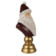 Clayre & Eef | Kerstdecoratie Kerstman Rood Wit 19x15x40 cm | 6PR3949