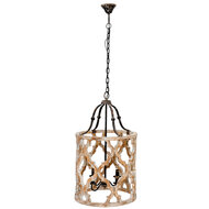 Clayre & Eef | Hanglamp Grijs ø 48x85 cm E14/max 4x25W | 5LMP194