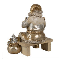 Clayre & Eef | Kerstdecoratie Kerstman Goudkleurig 15x11x17 cm | 6PR3937