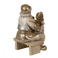 Clayre & Eef | Kerstdecoratie Kerstman Goudkleurig 15x11x17 cm | 6PR3937