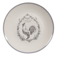 Clayre & Eef | Servies Dinerbord Wit Grijs ø 20x2 cm | DFRDP