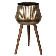 Clayre & Eef | Planthouder Koperkleurig Bruin 35x35x60 cm | 6Y5402M