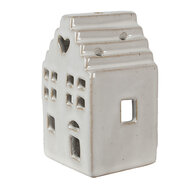 Clayre &amp; Eef   | Theelichthouder Kerst Huisje Beige 7x6x11 cm | 6CE1588S