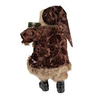 Clayre & Eef | Kerstdecoratie Kerstman Bruin Beige 26x16x47 cm | 65260