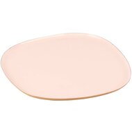 Dekoratief | Dienblad grillig, roze/goud, metaal, 23x26x1cm | A228192